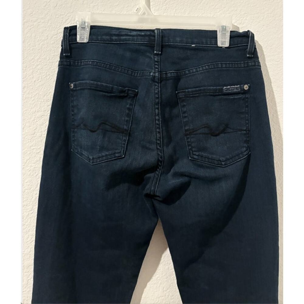NWOT Womens 7 Mankind Dark Wash Mid-rise Straight Leg Jean Size 28 - Picture 3 of 6